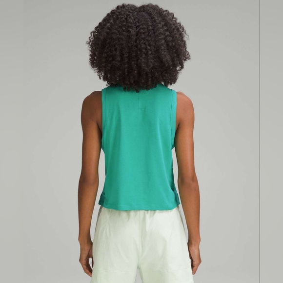 Lululemon Classic-Fit Cotton-Blend Tank Top Kelly Green, EUC - Picture 4 of 6